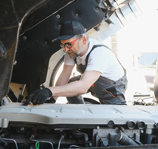 truck-mechanic-repair-image2 Mechanic performing Electrical Troubleshooting & Diagnostics